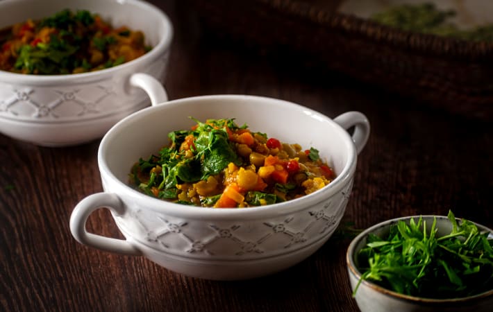 vegan lentil soup is protein packed and nutritious