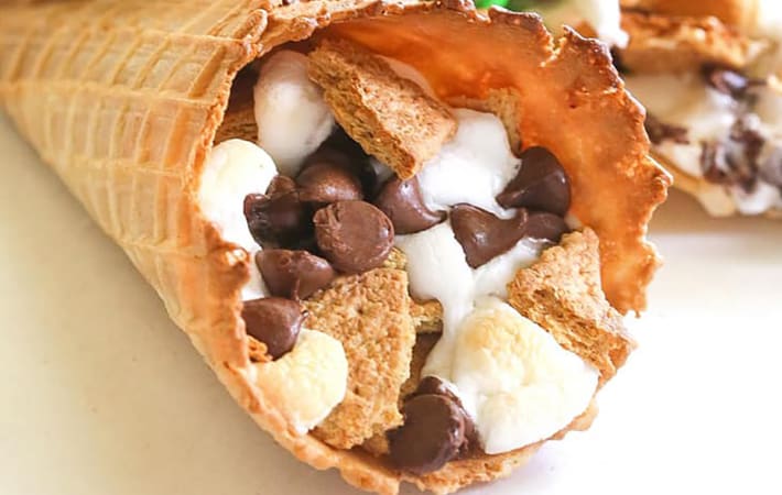 campfire cones are fun halloween desserts