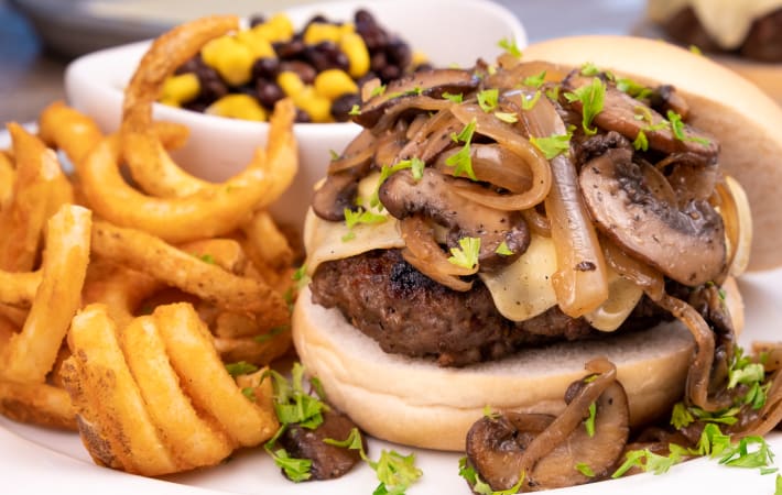 Mushroom Swiss Burger Recipe | Cozymeal