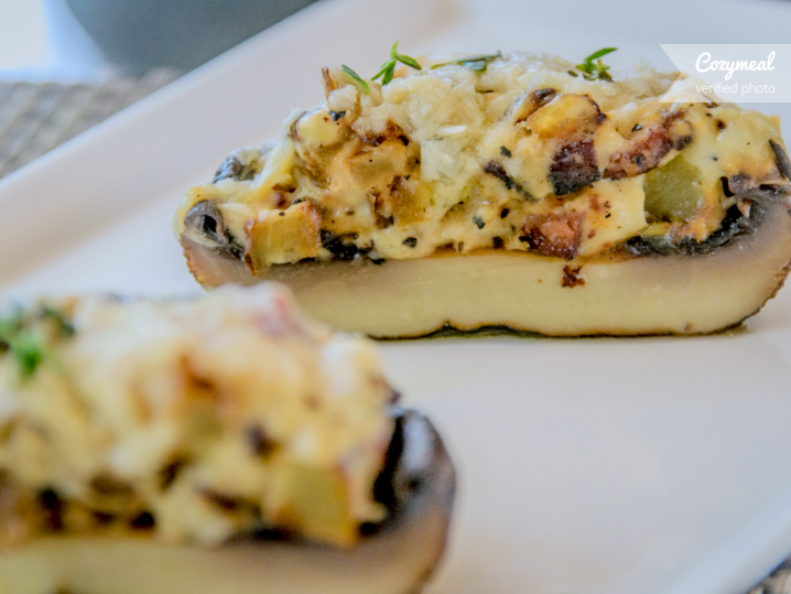 stuffed vegan portobello mushrooms