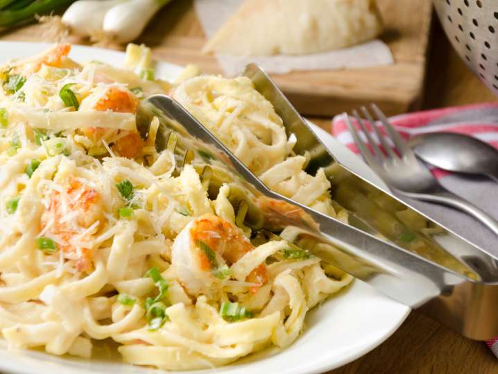 Make Colossal Shrimp Alfredo