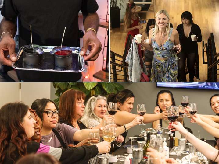 Candle Making and Wine Night