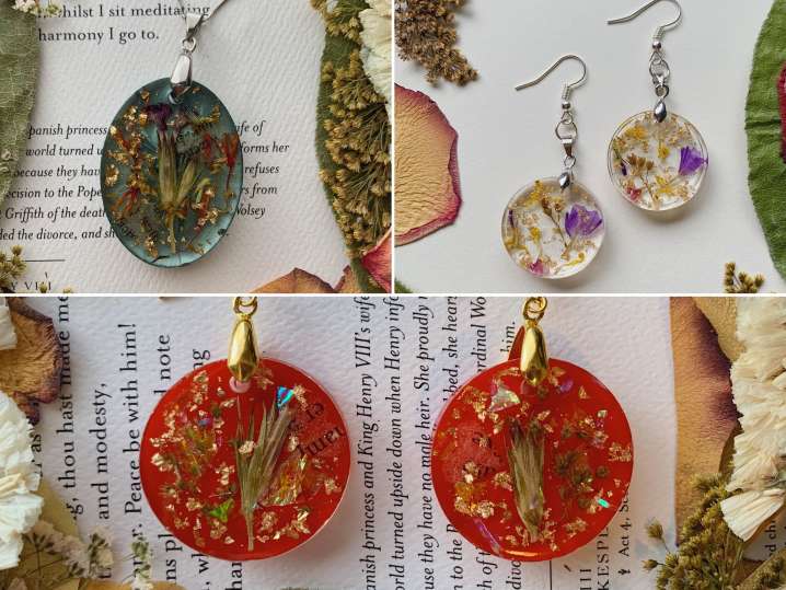 DIY Floral Resin Jewelry Creations