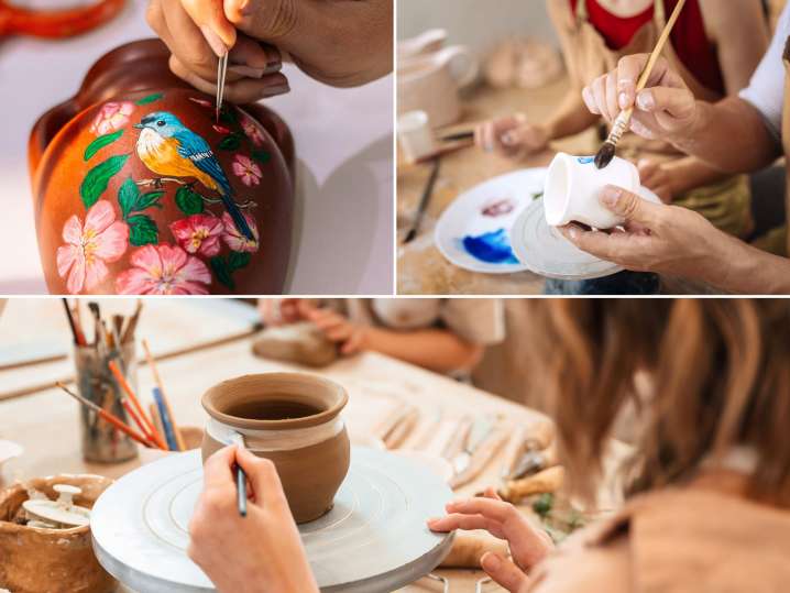 Paint Flora and Fauna on Pottery