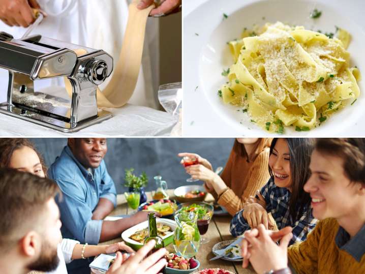 Authentic Fettucine Pasta Making in Rome