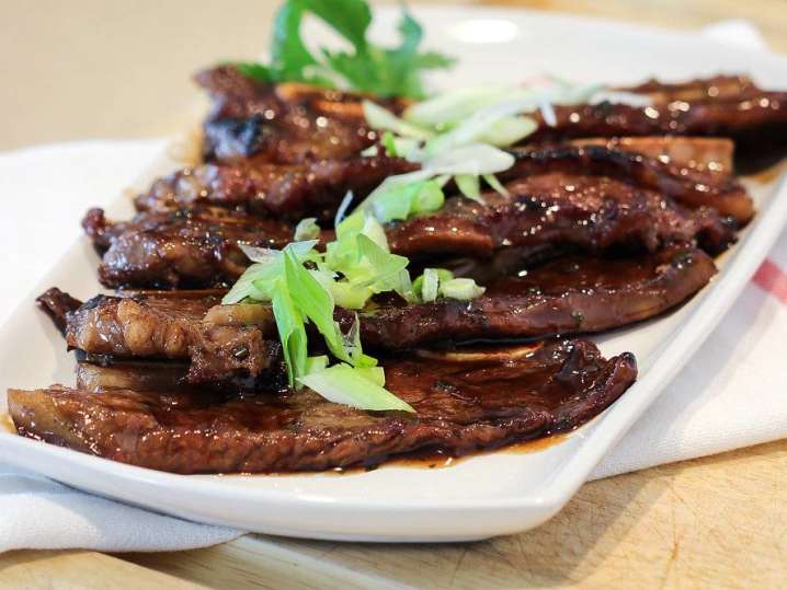 marinated beef for bahn mi sandwiches Shot