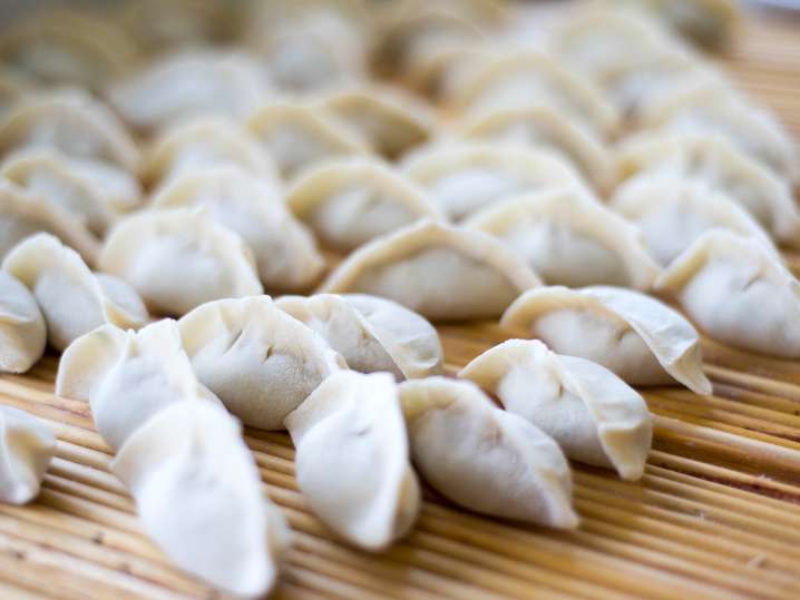 homemade short rib potstickers Shot