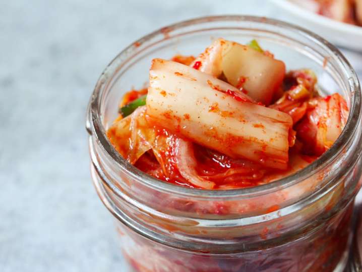 kimchi in a mason jar Shot