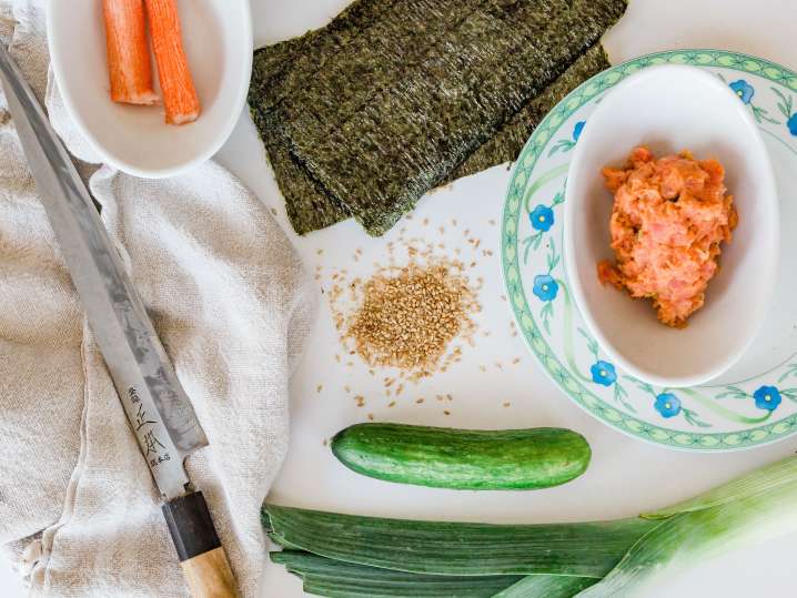 california roll mise en place Shot