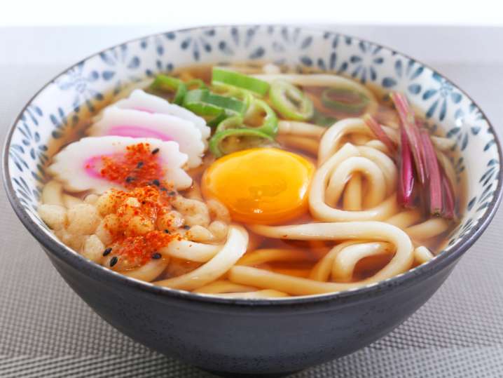 Japanese udon noodles Shot