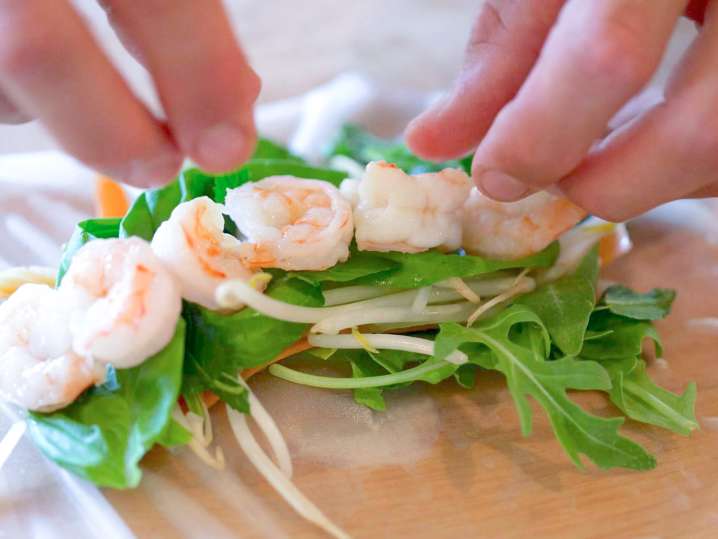 fresh shrimp on a plate Shot