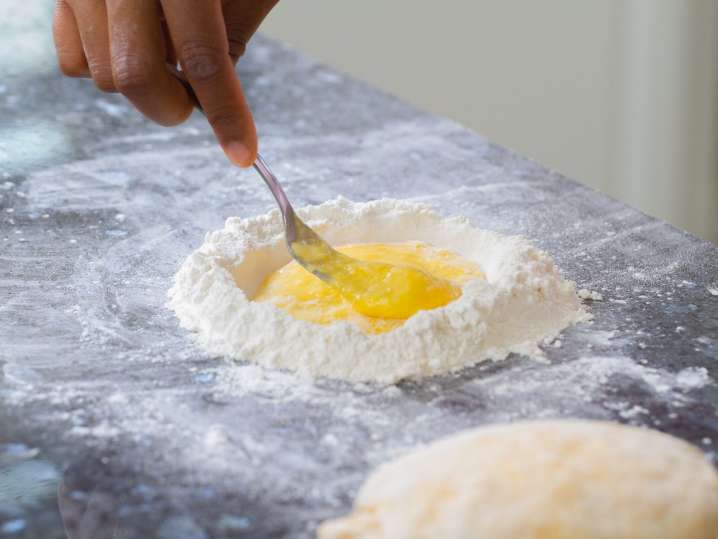 Fort Worth - chef making homemade pasta dough Shot