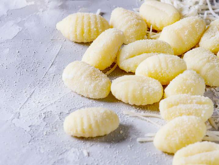 gnocchi on a floured work surface Shot