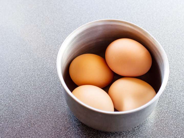 eggs in a ceramic bowl Shot