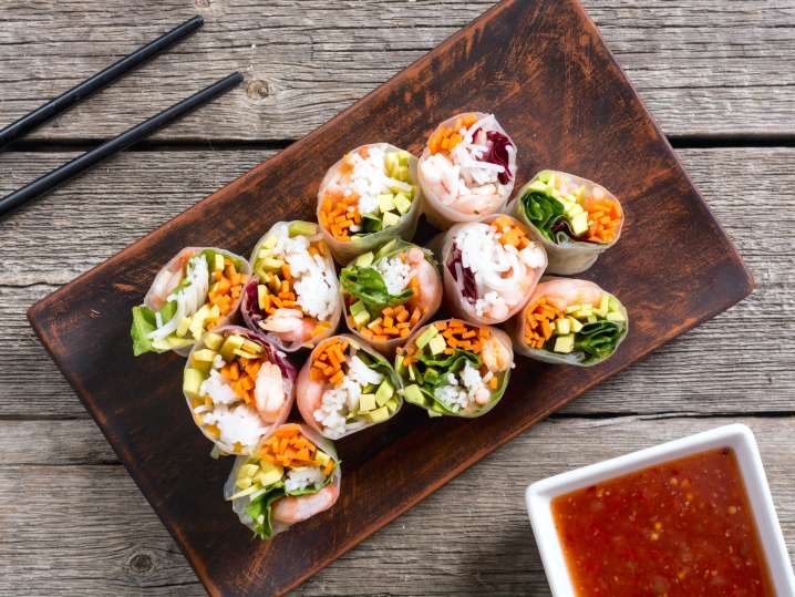 Los Angeles - vegetable spring rolls Shot