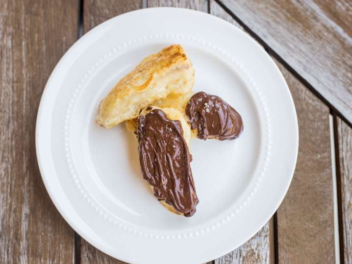 tempura bananas with chocolate | Classpop Shot