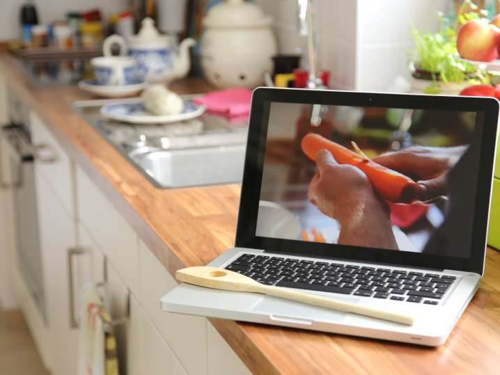 person peeling a carrot for online cooking class | Classpop Shot