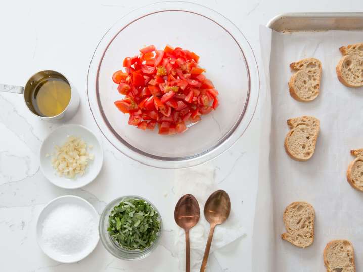 ingredients for tomato bruschetta | Classpop Shot