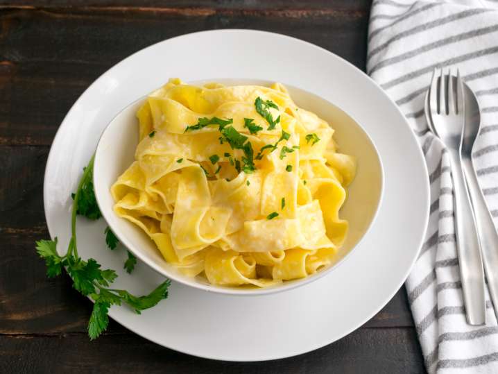 Make Pappardelle with Homemade Alfredo Sauce