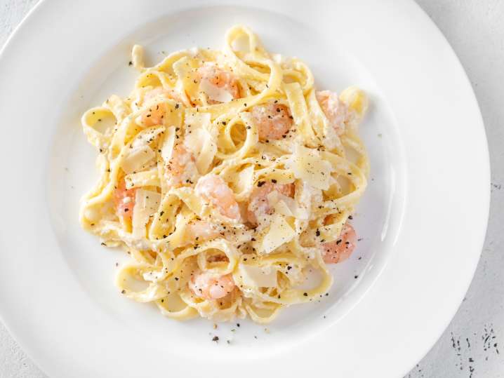 Cook Fresh Pasta With Tiger Shrimp