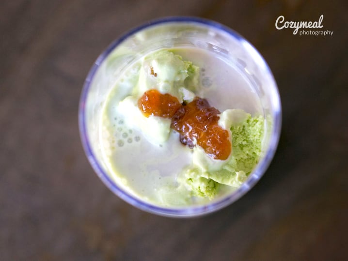 green tea ice cream float