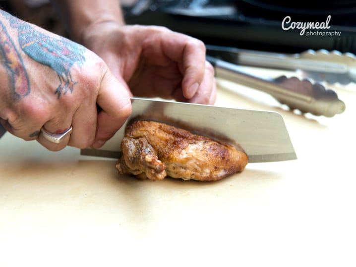 slicing airline chicken