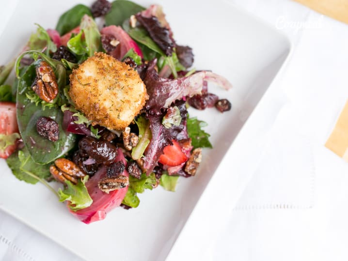 fried goat cheese salad