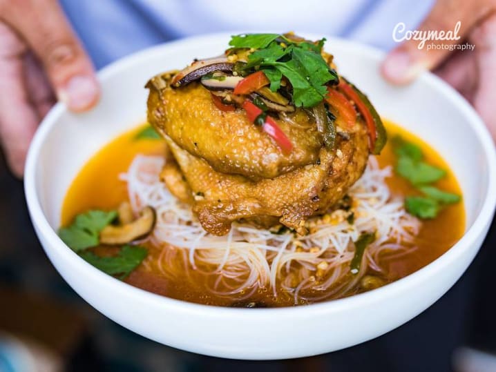 Vietnamese Half Chicken and Rice Noodles