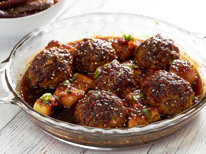 Sticky Turkey Meatballs With Pineapple