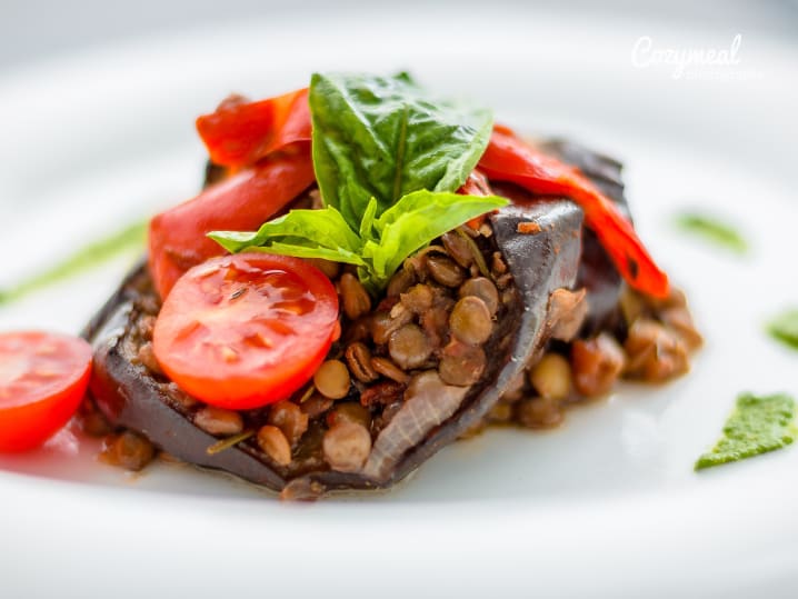 lentils with eggplant