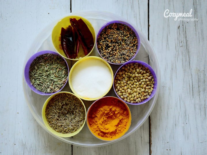 Assorted indian spices