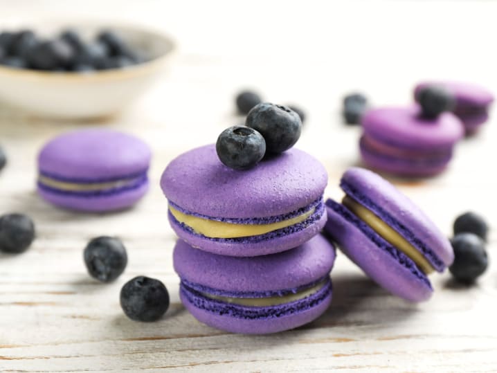 Blueberry Cheesecake Macarons