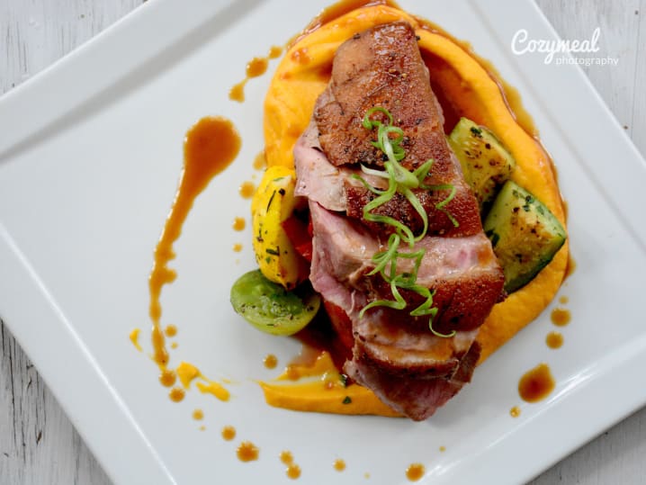 Pan Seared Duck Breast in Gochujang BBQ Sauce