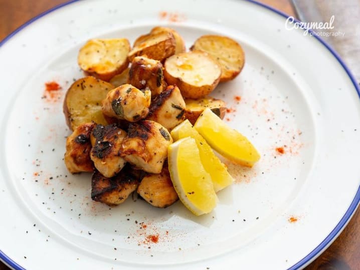 Chicken Souvlaki With Baby Potatoes