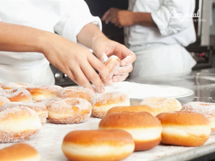 Classic sugar coated donuts