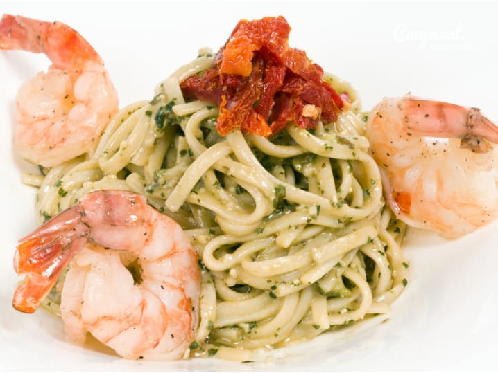 Linguine With Sundried Tomato Pesto With SautГ©ed Shrimp