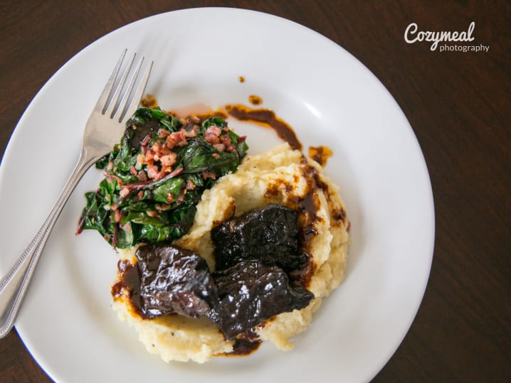 Red wine-braised short ribs