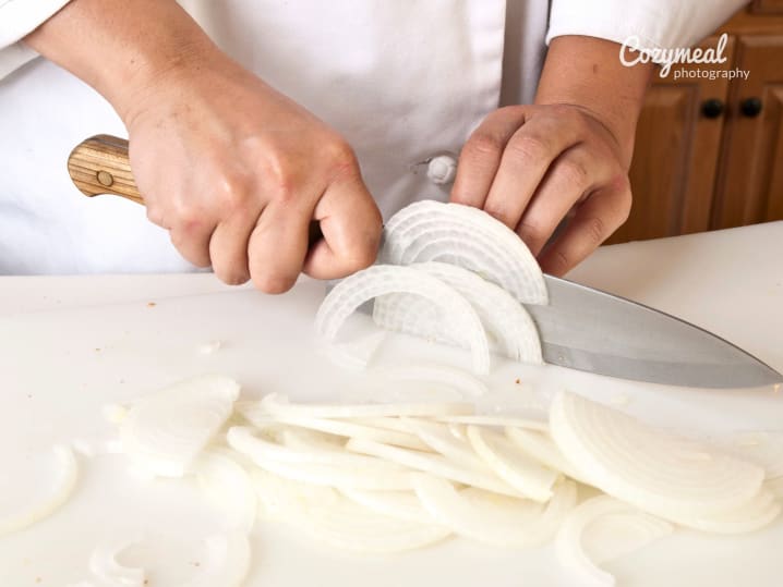 Cutting onions