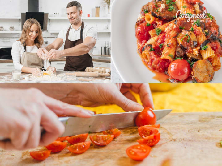 Date Night  A Sicilian Affair Menu Collage