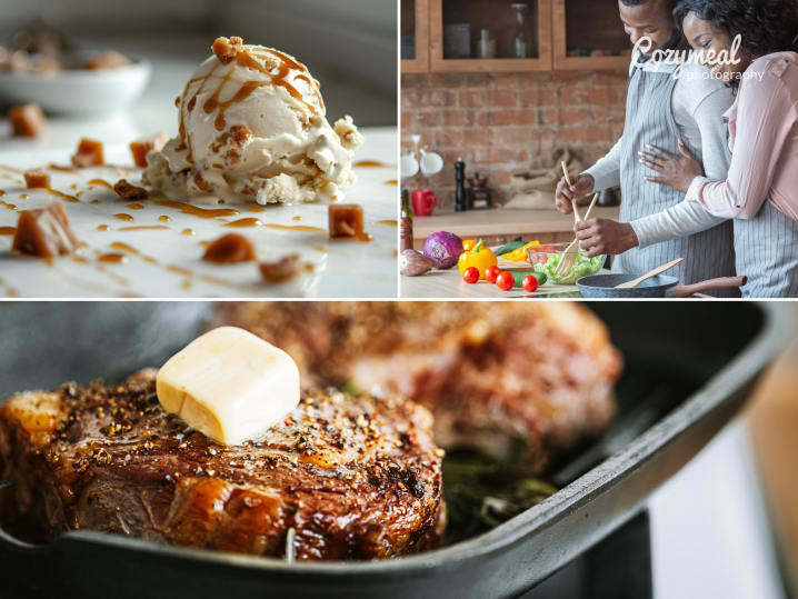 Date Night  Cupid s Feast Menu Collage