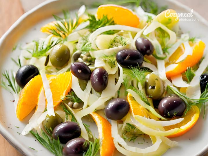 Fennel and Orange Salad with Spanish Olives and Sherry Vinaigrette