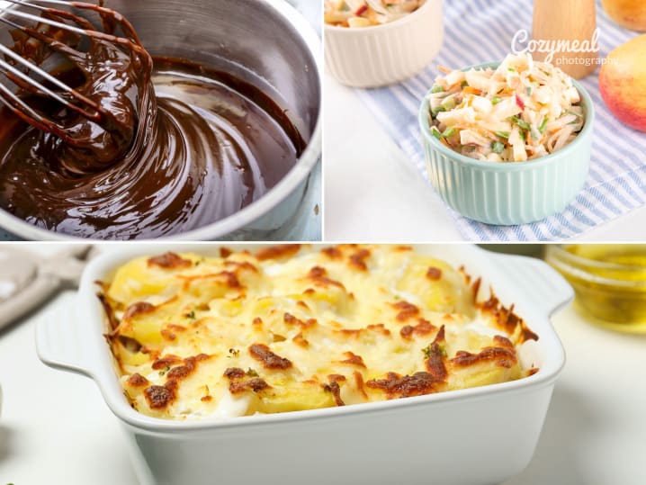 French Country Supper menu collage