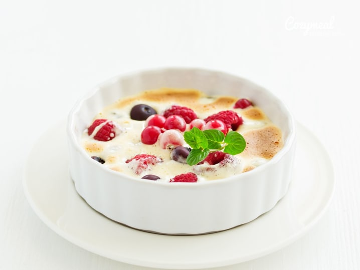 Fresh berries and Prosecco Zabaglione