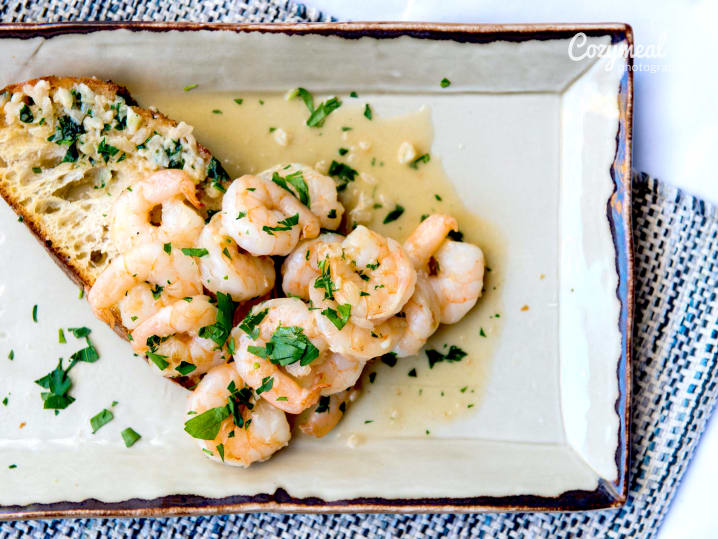 Gambas al Ajillos and crusty bread