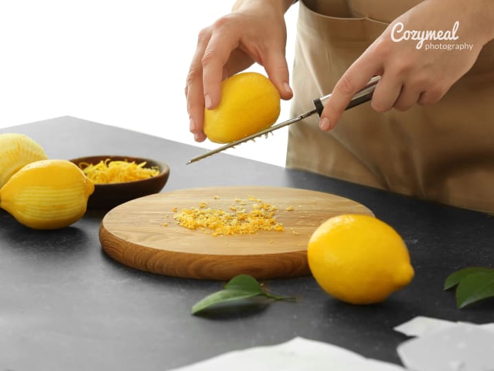 Grating lemon zest
