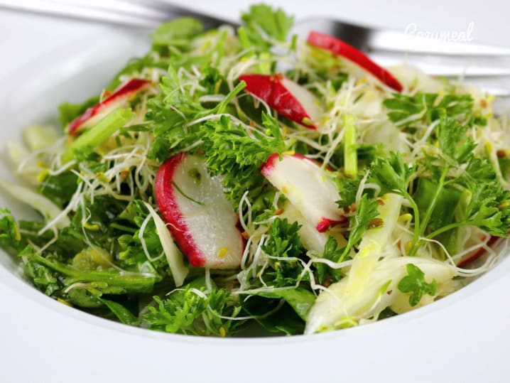 Green Salad with Shaved Radish