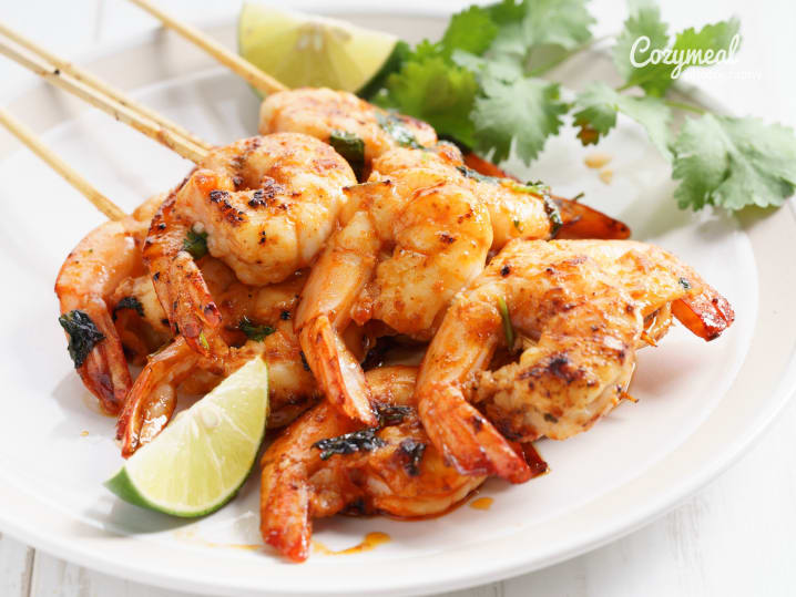 Grilled spicy shrimp with citrus