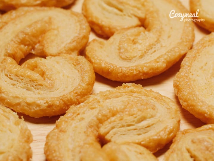 Heart Shape Baked Palmier Cookies