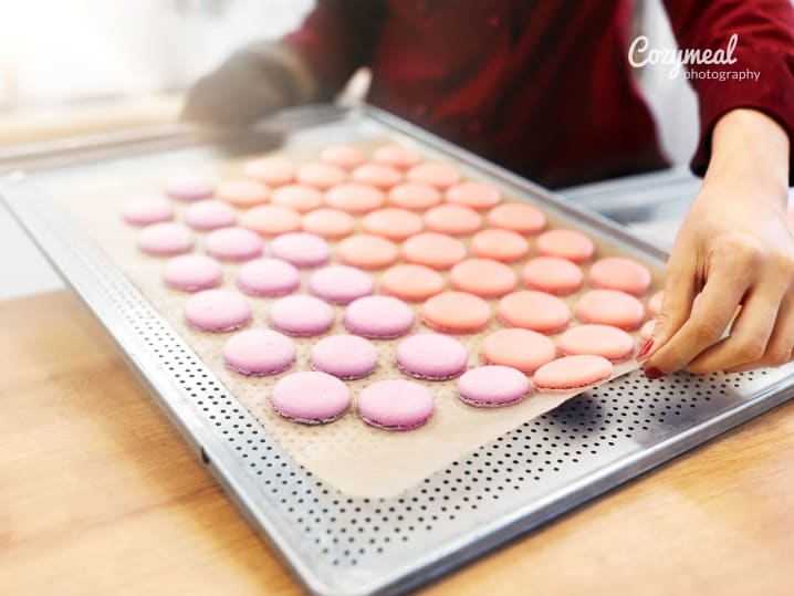 Macarons fresh out of the oven