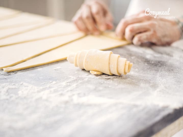 Making croissants